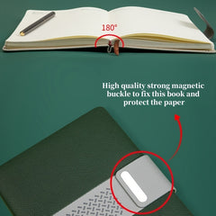 Customizable A5 Business PU Leather Notebook Soft Cover 100 Pages Horizontal Lin