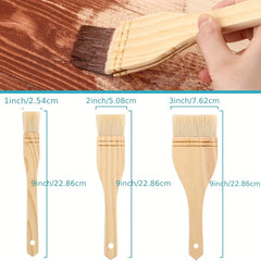 1pc Flat Hake Brushes Hake Paint Brush Set Sheep Hair Bristles Wash Brush