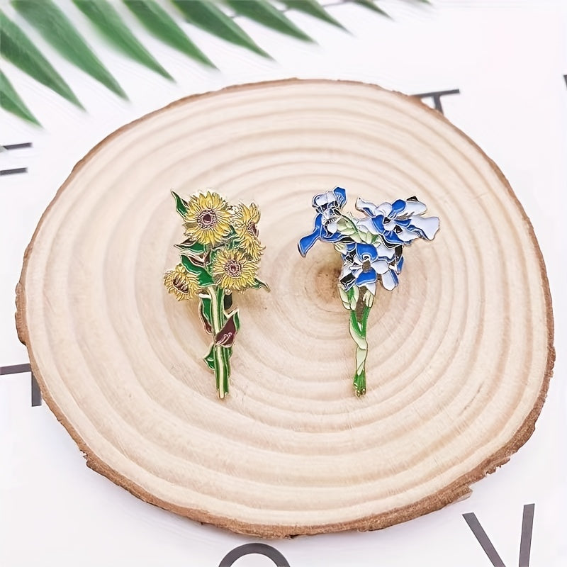 2pcs Plant Enamel Pins Set for Girls | Funny Button Pins Jewelry