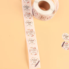 500pcs 1 Inch Thank you Stickers Leaves For Gift Wrapping Party Wedding Birthday