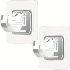 2pcs Self Adhesive Curtain Rod Brackets Nail Free