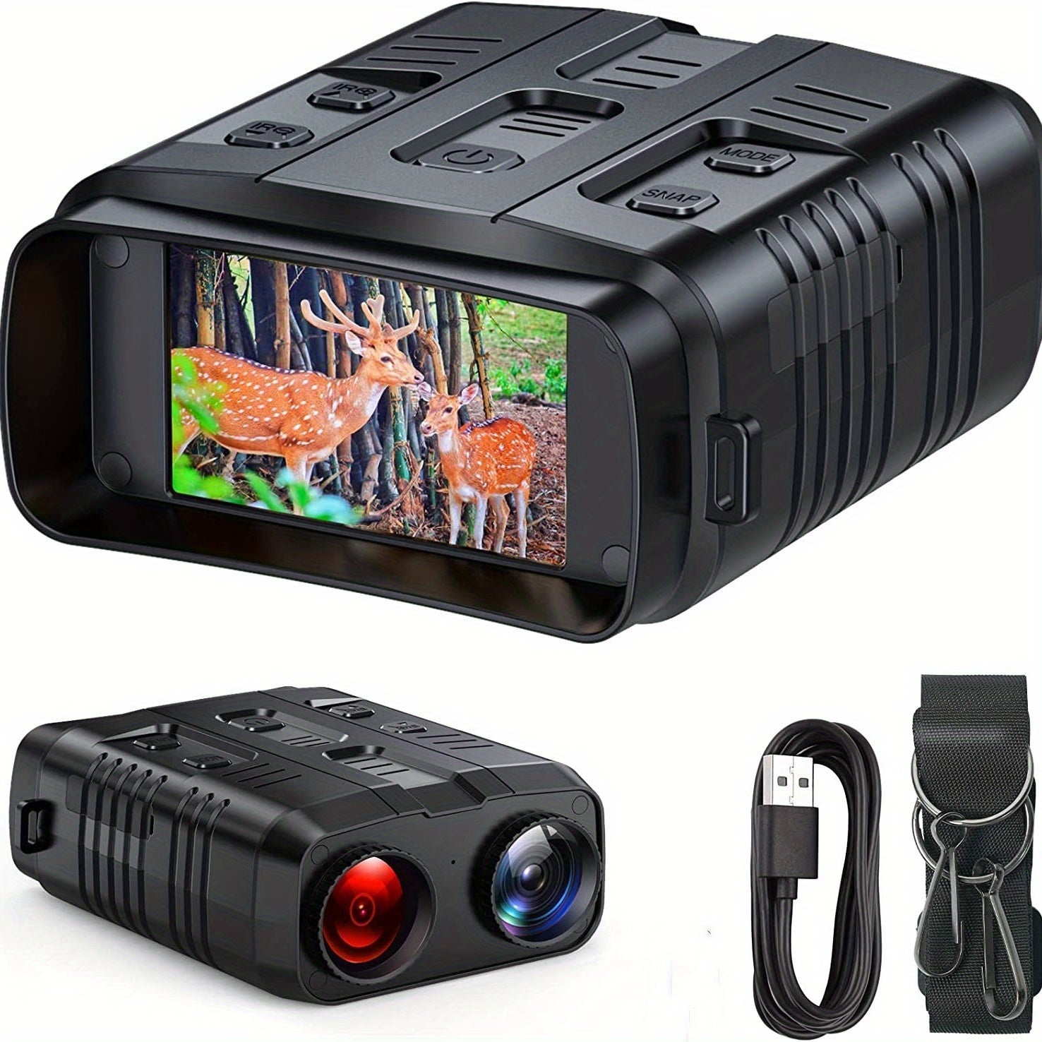 Digital Infrared Night Vision Binoculars 1080P Photo Video Sound