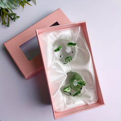 Crystal Couple Pig Set Glass Pig Lucky Pig Craft Gift Ornament