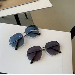Polarized Polygon Metal Sunglasses for Men Women