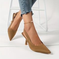 Breathable Canvas Pumps Pointed Toe Ankle Strap Heels