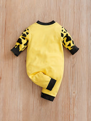 Baby Boy Cow Print Long Sleeve Cotton Onesie