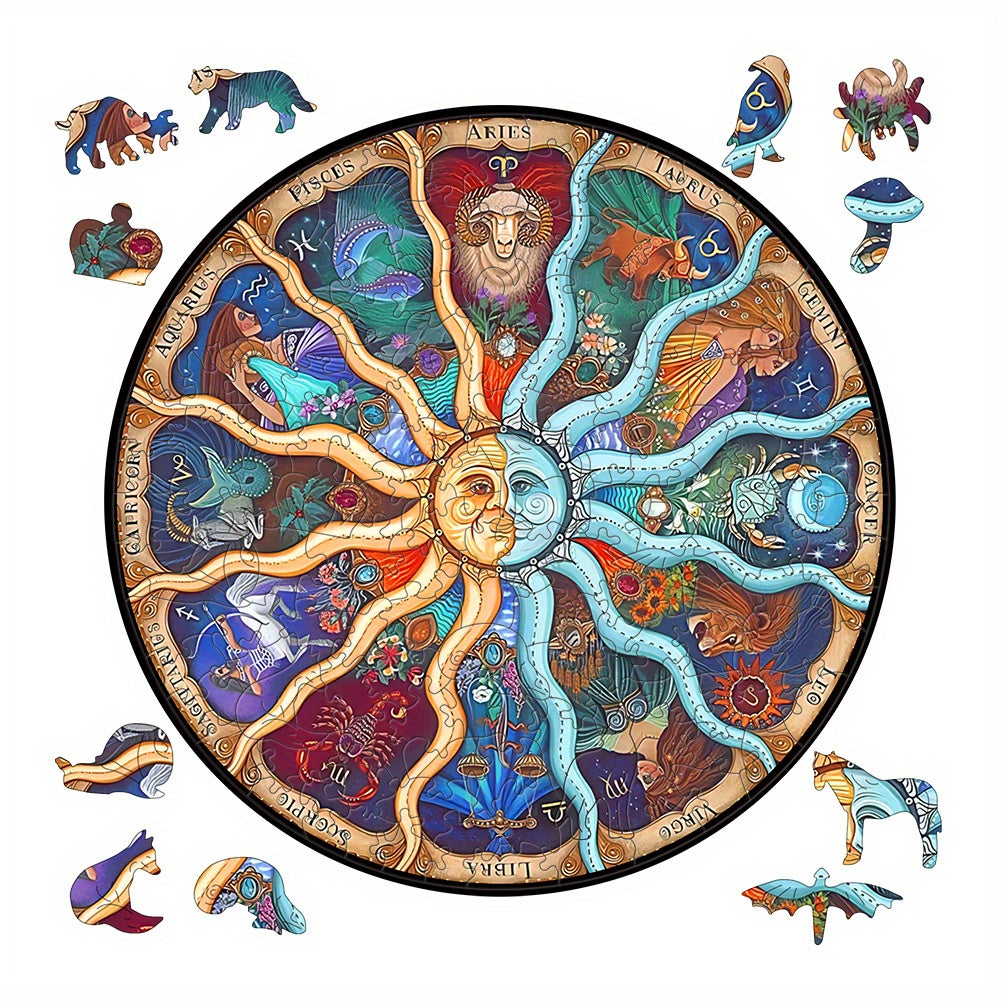 Zodiac Sign Wooden Puzzle Constellations 1000 Piece Set Ages 3 Gift Educational
