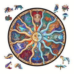 Zodiac Sign Wooden Puzzle Constellations 1000 Piece Set Ages 3 Gift Educational