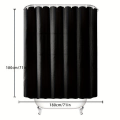 Fabric Shower Curtain Waffle Textured Heavy Duty Cloth Bathroom Shower Curtain