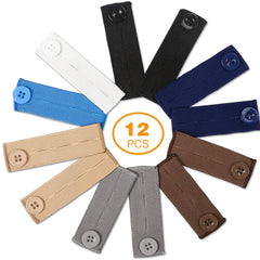 Elastic Waist Extension Belt for Jeans & Pants Adjustable Button Extenders