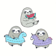Sloth Enamel Lapel Pin Animal Badge for Clothes and Bags