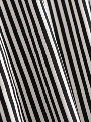 Casual Dress Women's Plus Stripe Print Knot Short Sleeve Polo Neck