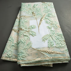 African Lace Fabric French Gild Jacquard Brocade for Wedding Party Dresses Sew