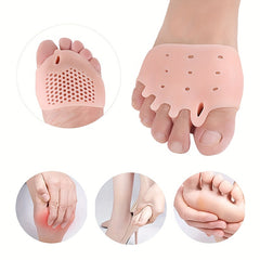 2 Pairs Silicone Forefoot Pad Cushion Gel Insoles Toe Separator Hallux Valgus
