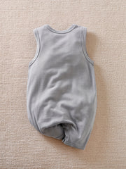 Baby Boys Fox Graphic Sleeveless Romper Jumpsuit