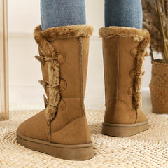 Women's Non Slip Winter Snow Boots Warm Platform High Tube Boots