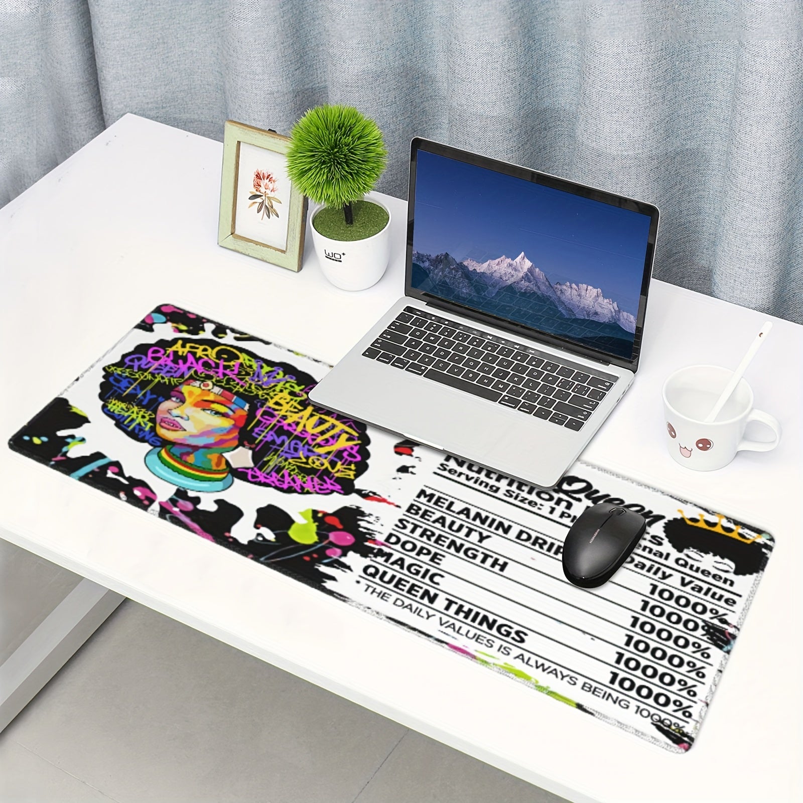 Large Queen Mouse Pad 29.97x80.01cm Non-Slip Base Mousepad
