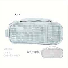 Double Sided Pencil Case Lightweight Mesh Stationery Storage Box
