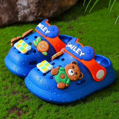 Boys Cartoon Charms Clogs Breathable Lightweight Slippers for Indoor Shower Pool