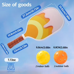 Lightweight Pickleball Paddle Set Fiberglass Honeycomb Core