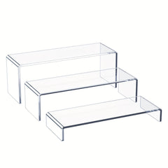 3-Layer Clear Acrylic Display Stand for Desserts Dolls Cosmetics