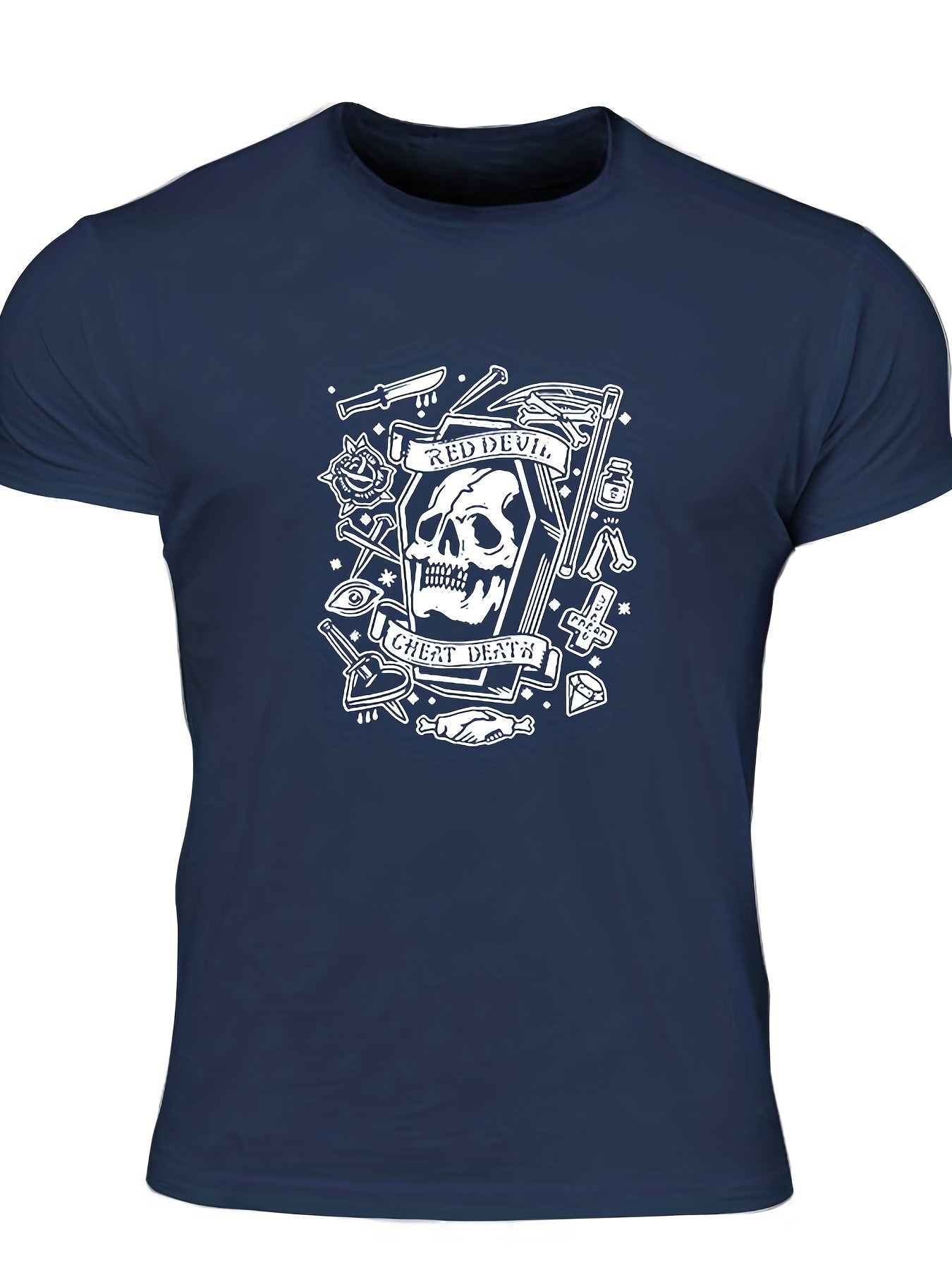 Men's Skull Graphic T-Shirt for Summer