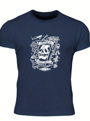 Men's Skull Graphic T-Shirt for Summer