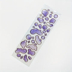 Love Heart Golden Edge Transparent Bubble Sticker DIY Decoration