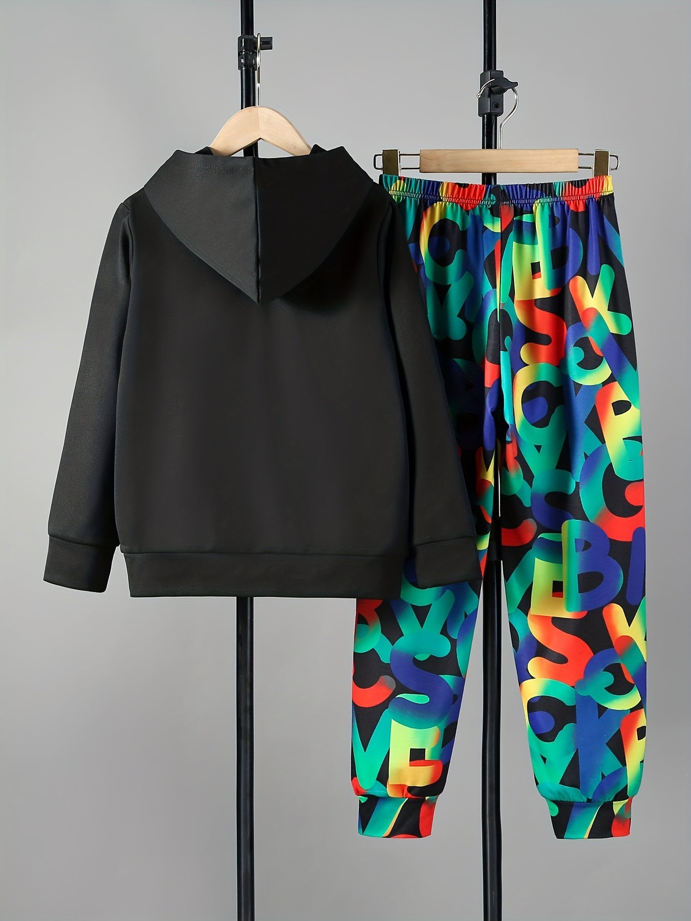 Boy's Gamepad Graffiti Hoodie & Sweatpants Set
