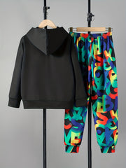 Boy's Gamepad Graffiti Hoodie & Sweatpants Set