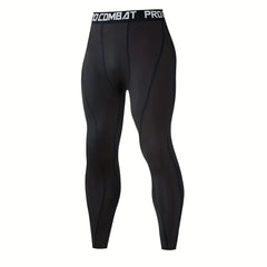 Breathable Compression Tights For Men Quick Dry Solid Leggings