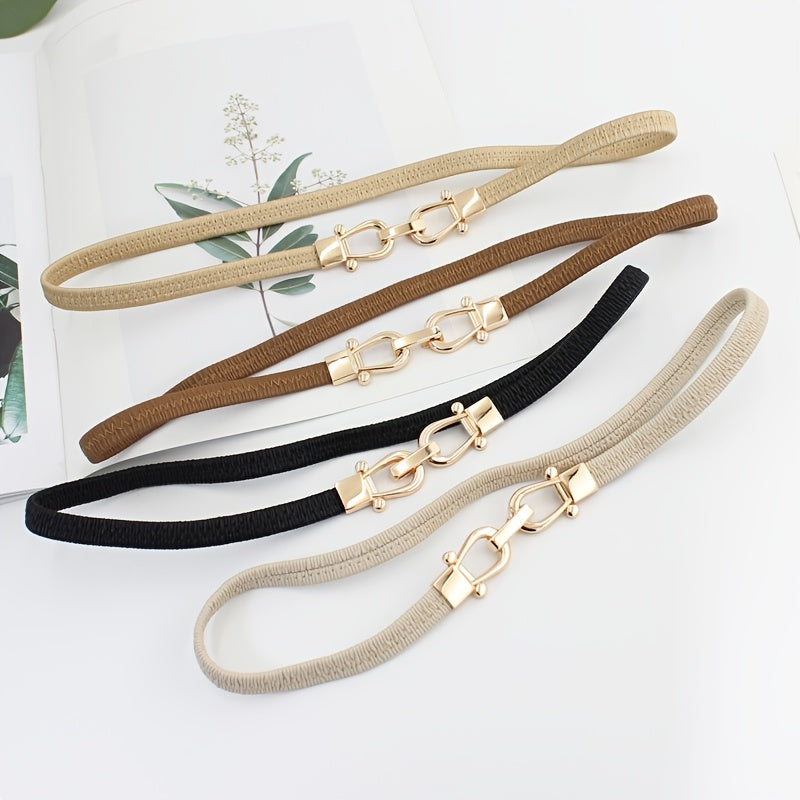 Vintage Elastic Stretchy Thin Belt Waist Cinch Belt