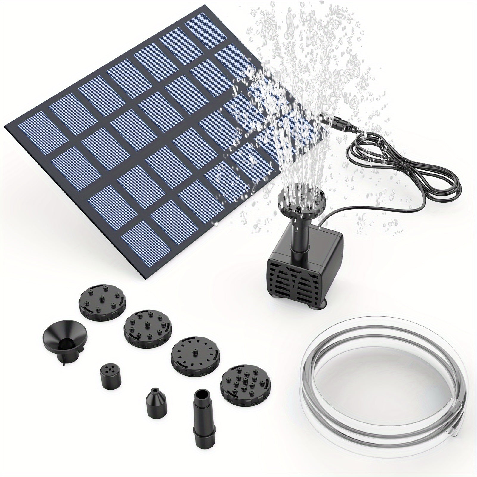Solar Powered Water Fountain Pump for Garden Ponds Bird Baths Fish Tanks