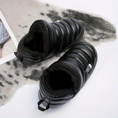 Women's Letter Pattern Quilted Traction Booties Snow Boots