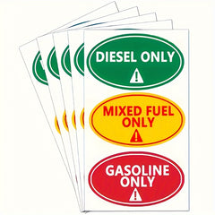 10sheets 30pcs Diesel Hybrid Fuel Gas Stickers Filling Type Sign