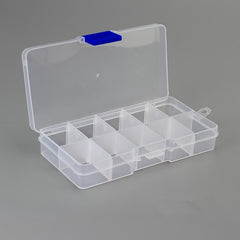 10-Slot Plastic Box Jewelry Storage Case Craft Organizer Bead Storage Bin