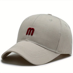 Small M Embroidery Casual Baseball Cap Unisex