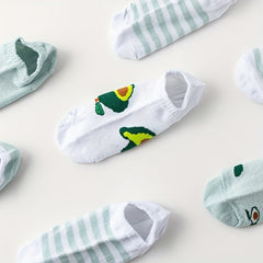 Avocado Print Socks & Lightweight Low Cut Ankle Socks Women's Stockings