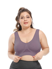 3 Pack Plus Size Sports Bra Set Women's Plus Bounce Control Wireless Bralette