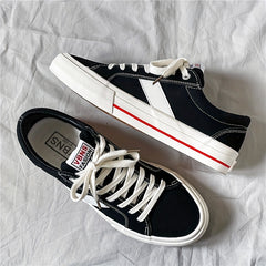 Men's Classic Lace Up Canvas Shoes Casual Outdoor Walking Shoes