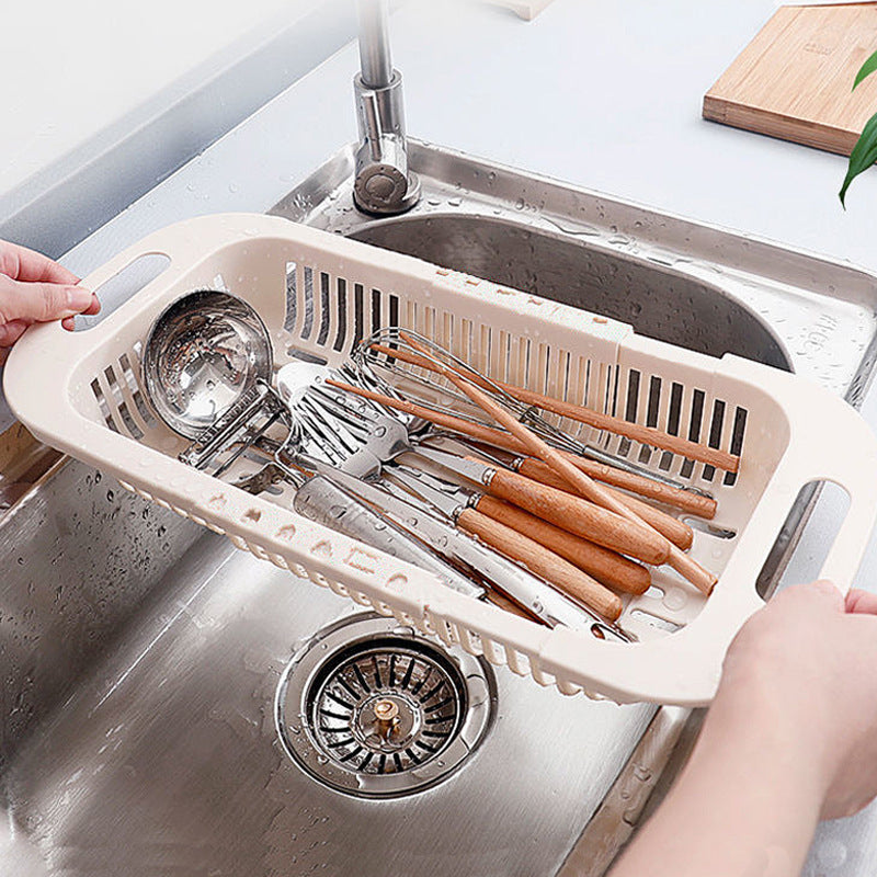 Retractable Sink Drain Basket Multifunctional Fruit And Vegetable Washing Basket