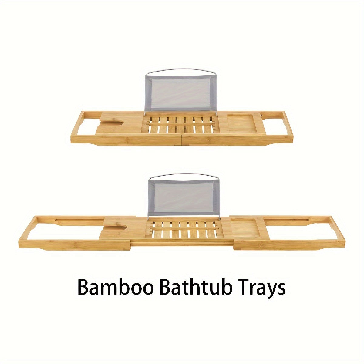 Bamboo Bathtub Tray Caddy with Sides