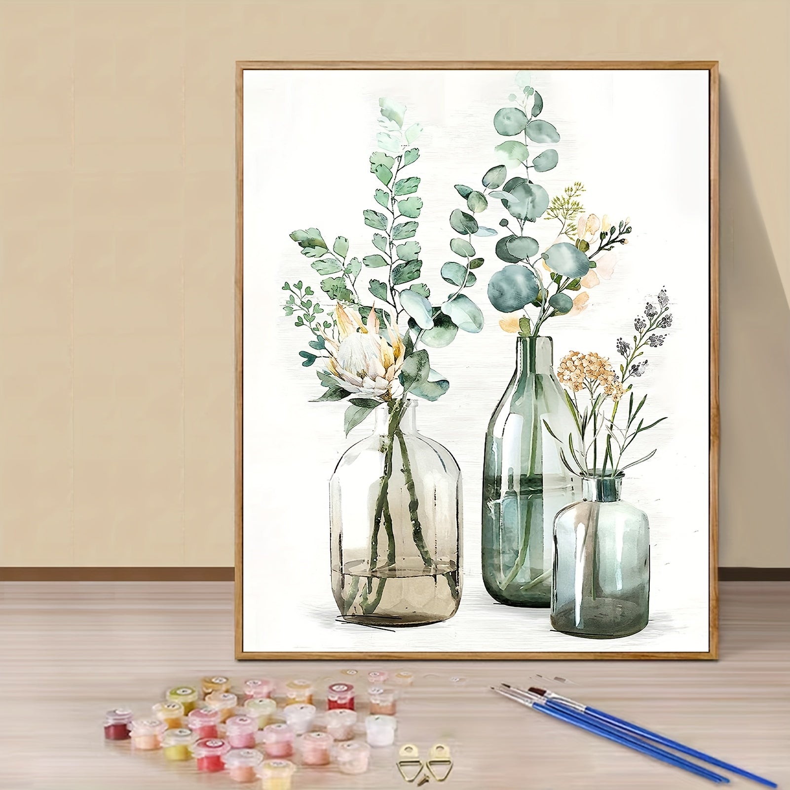 Flowers in Bottle Paint By Number 40x50cm DIY Acrylic Kit