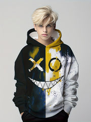 Funny Smiling 3D Print Boys Hoodie Spring Fall Kids Sweatshirt