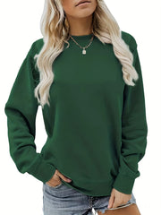 Oversized Crew Neck Sweatshirt Long Sleeve Top
