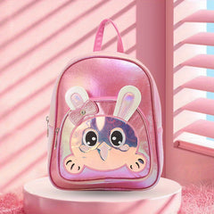 Funny Rabbit Ears Backpack with Bow for Girls