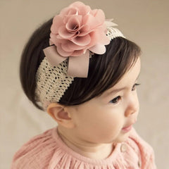 Denifery Baby Girls Pink Flower Headband Hair Accessories