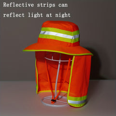 Sunshade Big Brim Sunscreen Reflective Fisherman Hat