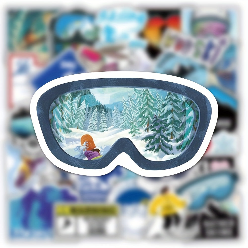 50Pcs Ski Series Graffiti Stickers Waterproof Decorative DIY Creative Toys