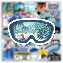 50Pcs Ski Series Graffiti Stickers Waterproof Decorative DIY Creative Toys
